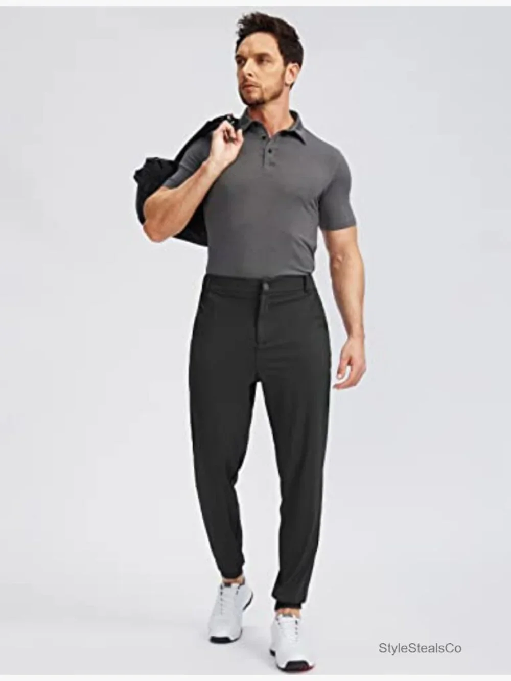 Men's Slim Fit Golf Joggers with 5 Pockets Stretch Pants for Work Travel